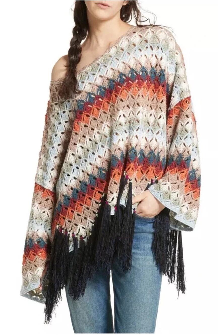 Free People Nadia's poncho M/L Retail: $198 NEW